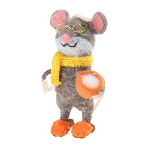 JSGHGDF Sammlung Nadel Maus Miniaturpuppen Wolle Felted Mäuse Figur Figur Spielzeug Neujahr Weihnachtsdekoration von JSGHGDF