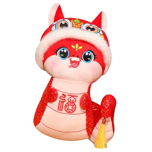 JSGHGDF Schlangenjahr Maskottchen Stofftiere Plüsch Spielzeug 10/16/20 cm Zodiacs Snake Plushie Neujahr Geschenk Für Auto Heimdekorationen von JSGHGDF