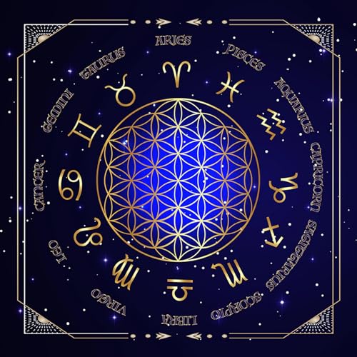 JSGHGDF Square Flanell Tarot Tuchkarte Brettspiel Astrologie Oracles Kartenpolstertisch Abdeckungen Kartenmatten Wahrsager Tischdecke von JSGHGDF