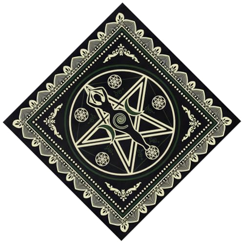 JSGHGDF Tarot Tischdecke Moonphasenmuster Astrologie Altäre Stoff Göttisch Kartentisch Stoff Wandteppich Hexereien Lieferungen von JSGHGDF