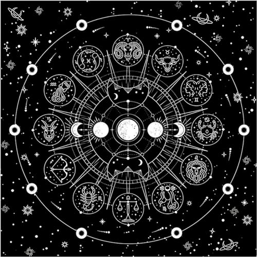JSGHGDF Tarots Tischdeckel Gottesabdeckung Oracles Brettspiel Matte Square Form Pendel Tischtuch von JSGHGDF
