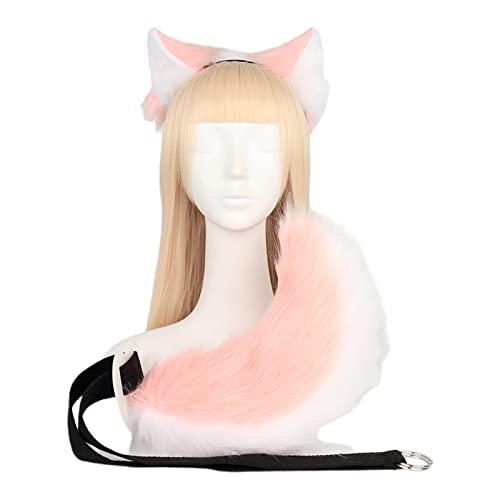 JSGHGDF Tier-Cosplay-Kostüme, künstlicher Wolf, pelziger Schwanz und Ohren, Stirnband für Halloween-Party, Kostümzubehör JSGHGDF Tier-Cosplay-Kostüme, künstlicher Wolf, pelziger Schwanz und Ohren, Stirnband für Halloween-Party, Kostümzubehör von JSGHGDF