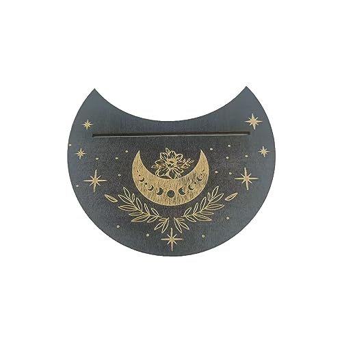 JSGHGDF Tragbare Holztarot Kartenständer Rechteckiger Mondform Tarot Basis Display Tablett Hexengöttliche Werkzeug Tarot Lieferungen von JSGHGDF