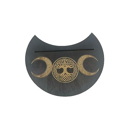 JSGHGDF Tragbare Holztarot Kartenständer Rechteckiger Mondform Tarot Basis Display Tablett Hexengöttliche Werkzeug Tarot Lieferungen von JSGHGDF