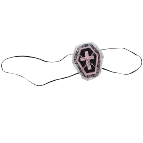 JSGHGDF Women Anime Cosplay Eyepatch Lyeshade Stil Single Eye Maske Blindbund Kopfbedeckung Lolitas Eye Maske von JSGHGDF