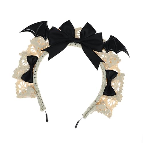 JSGHGDF Zartes Dienstmädchen-Accessoire, weicher Stoff, Kopfbedeckung mit Schleifen, Kopfschmuck, Kostümdekoration für Halloween und den täglichen Gebrauch, Rollenspiel-Kopf-Dekoration JSGHGDF Zartes Dienstmädchen-Accessoire, weicher Stoff, Kopfbedeckung mit Schleifen, Kopfschmuck, Kostümdekoration für Halloween und den täglichen Gebrauch, Rollenspiel-Kopf-Dekoration von JSGHGDF