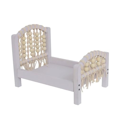 Puppenbett kleines Holzbett Neugeborene Fotografie Requisiten Vintage Bett Neugeborenes Bett Baby Foto Fotografie Set von JSGHGDF