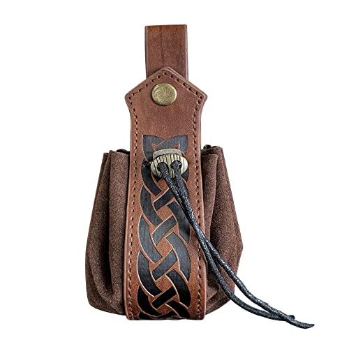 Retro Pu Tasche Mittelalterlicher Gürtelbeutel Münzen Geld Draw String Beutel Schmuck Schmucktasche Wikinger Stil Beutel Für Unisex von JSGHGDF