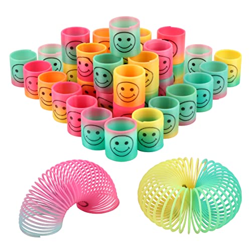 36 Stück Party Mitgebsel Regenbogen Spielzeug, Kindergeburtstag Gastgeschenke Regenbogenspirale für Party Tasche Füllstoffe Spielzeug von JSMTKJ