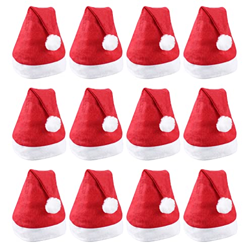 JSMTKJ 12 Stück Weihnachtsmütze - 24x 32 cm Nikolausmütze Mütze- Nikolausmütze für Erwachsene und Kinder -Weihnachten Mütze Set Weihnachtsdekorationen JSMTKJ 12 Stück Weihnachtsmütze - 24x 32 cm Nikolausmütze Mütze- Nikolausmütze für Erwachsene und Kinder -Weihnachten Mütze Set Weihnachtsdekorationen von JSMTKJ