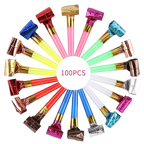 JSMTKJ Geburtstagsfeier Pfeifen Kids Party Hörner 100 Stück Krachmacher Funny Whistles Gebläse Krachmacher Verwendet für Halloween, Geburtstagsfeier, Neujahr Party JSMTKJ Geburtstagsfeier Pfeifen Kids Party Hörner 100 Stück Krachmacher Funny Whistles Gebläse Krachmacher Verwendet für Halloween, Geburtstagsfeier, Neujahr Party von JSMTKJ