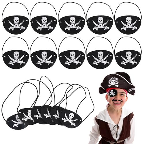 JSMTKJ Piraten Kindergeburtstag Set 30pcs Filz Piraten Augenklappe Pirat Filz Augenmaske Piratenhut Kinder One Eye Patches Skelett für Geburtstag Halloween JSMTKJ Piraten Kindergeburtstag Set 30pcs Filz Piraten Augenklappe Pirat Filz Augenmaske Piratenhut Kinder One Eye Patches Skelett für Geburtstag Halloween von JSMTKJ