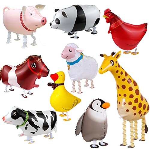 Walking Tier Ballons 9 Stück Haustier Folienballon Haustier Ballons Walking Ballon Air Walkers für Kinder Jungen Geburtstagsfeier Babyparty Dekorationen Walking Tier Ballons 9 Stück Haustier Folienballon Haustier Ballons Walking Ballon Air Walkers für Kinder Jungen Geburtstagsfeier Babyparty Dekorationen von JSMTKJ