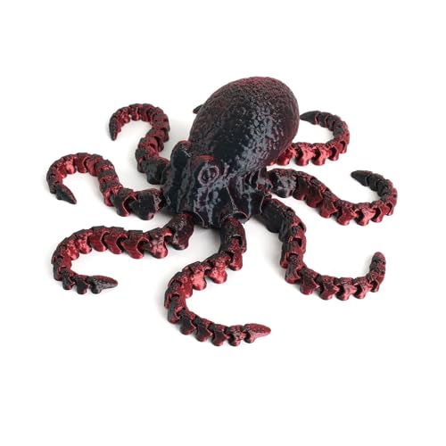 JSRHEEM Geheimnisvolles Drachenei mit 3D,drachenei mit Drache，drachenei,3D Drache- Drachenfigur - EIN magischer Dekorationsgegenstand und Geschenk (Octopus-Laser Rot) von JSRHEEM