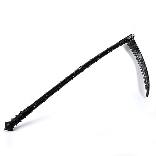 JSRHEEM Halloween Sense, Halloween Sensenmann sichel, Sensenmann kostüm Herren Kinder, Für Karneval und Halloween, Schwert, Dolch, Serienkiller, Kostümzubehör (Sensenmann) von JSRHEEM
