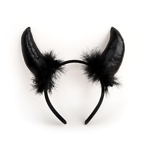 JSRHEEM Halloween stirnbänder，böse königin hörner haarreif，halloween accessories，Geeignet für Karneval Halloween Party Kleidung Haarschmuckkopf Ornamente (schwarzer Kopfschmuck) von JSRHEEM