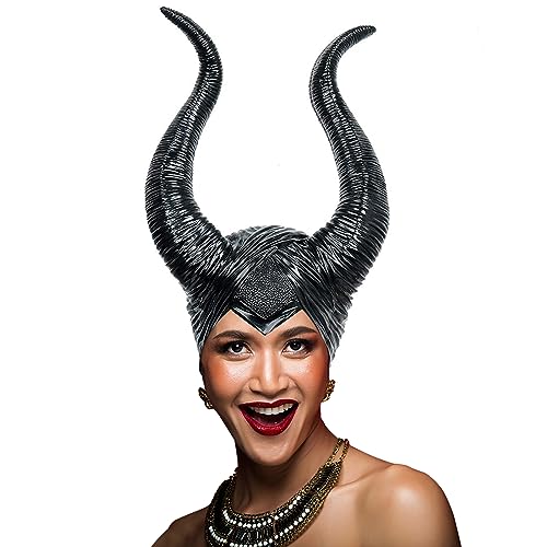 JSRHEEM Teufelshörner, Böse königin hörner haarreif, Kopfschmuck halloween, Halloween kostüme haarschmuck, Perfekt für Maskeradepartys, Halloween JSRHEEM Teufelshörner, Böse königin hörner haarreif, Kopfschmuck halloween, Halloween kostüme haarschmuck, Perfekt für Maskeradepartys, Halloween von JSRHEEM
