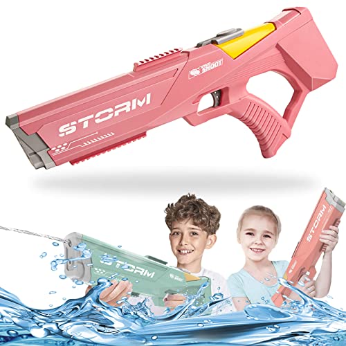 Elektrische Wasserpistole für Erwachsene und Kinder, Max 39ft Reichweite, perfekt für Outdoor-Spiele und Partys (Pink) von JSRHEEM