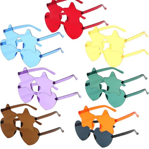 JSTHHTT 14 Stück Herz Sonnenbrille, Party Brille, Hippie Brille, Transparent Sonnenbrille Herzform Stern Sonnenbrille für Fasching Requisiten Geburtstagsfeier für Kinder Erwachsene JSTHHTT 14 Stück Herz Sonnenbrille, Party Brille, Hippie Brille, Transparent Sonnenbrille Herzform Stern Sonnenbrille für Fasching Requisiten Geburtstagsfeier für Kinder Erwachsene von JSTHHTT