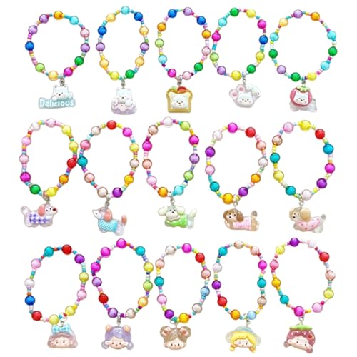 JSTHHTT 15Pcs Freundschaftsarmbänder Kinder, Bunte Kinderschmuck Handmade Armband, Bunte Perlen Armbänder Set Kinderschmuck Als Geschenk für Mädchen Kinder Mitgebsel Geburtstag Party JSTHHTT 15Pcs Freundschaftsarmbänder Kinder, Bunte Kinderschmuck Handmade Armband, Bunte Perlen Armbänder Set Kinderschmuck Als Geschenk für Mädchen Kinder Mitgebsel Geburtstag Party von JSTHHTT