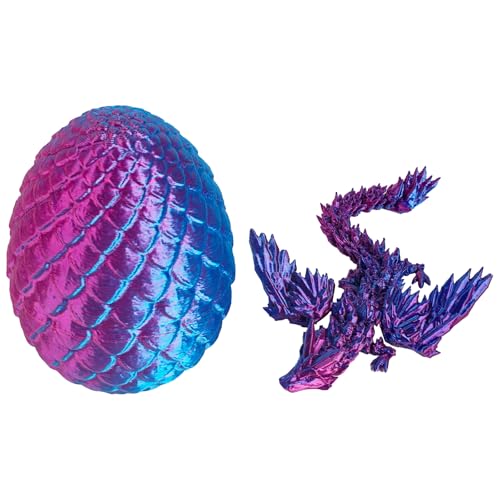 JSTHHTT 3D Gedruckte Dracheneier Mit Drache Im Inneren, 14 Cm Geheimnisvolle Kristall Drache Spielzeug, Drachenei Beweglicher Kristalldrache Spielzeug, Easter HeimbüRo-Dekoration FüR Erwachsene Kinder JSTHHTT 3D Gedruckte Dracheneier Mit Drache Im Inneren, 14 Cm Geheimnisvolle Kristall Drache Spielzeug, Drachenei Beweglicher Kristalldrache Spielzeug, Easter HeimbüRo-Dekoration FüR Erwachsene Kinder von JSTHHTT