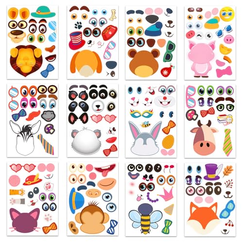 JSTHHTT 690 PCS DIY Aufkleber Set für Kinder - Wiederverwendbare Sticker mit Tierischen Motiven - Sticker Set für Kreative Köpfe - Aufkleber für Kinder - Stickerbuch zum Immer Wieder Benutzen JSTHHTT 690 PCS DIY Aufkleber Set für Kinder - Wiederverwendbare Sticker mit Tierischen Motiven - Sticker Set für Kreative Köpfe - Aufkleber für Kinder - Stickerbuch zum Immer Wieder Benutzen von JSTHHTT
