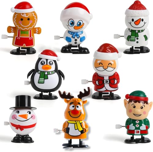 JSUEU Aufziehspielzeug Weihnachten,8 Stück Weihnachten Uhrwerkspielzeug für Kinder Spielzeug Aufziehfigur Weihnachten Geschenk Uhrwerk Lauf- und Springspielzeug Weihnachtsmann Pinguin Schneemann Elch JSUEU Aufziehspielzeug Weihnachten,8 Stück Weihnachten Uhrwerkspielzeug für Kinder Spielzeug Aufziehfigur Weihnachten Geschenk Uhrwerk Lauf- und Springspielzeug Weihnachtsmann Pinguin Schneemann Elch von JSUEU
