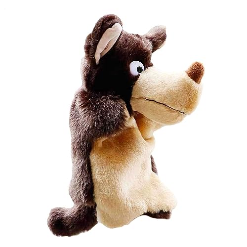 JSZDFSV Kreatives Handpuppen Geschichtenerzählen Fingerpuppen Stoffpuppen Party Spielzeug Weiche Wolf Plüschpuppe von JSZDFSV