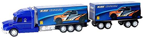 JT-Lizenzen Luna Transporter Mega Truck 65cm Lastzug Hauben LKW mit Anhänger 4 Rennwagen +3J von JT-Lizenzen