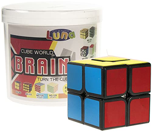 Luna Zauberwürfel Brain Mini Cube Würfel 2x2 Drehwürfel in Box Geduldspiel +7J von JT-Lizenzen