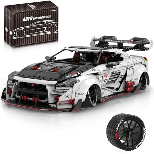 JTBBOY Rennwagen-Bauset im Maßstab 1:8 für Erwachsene, Modellbausatz für Erwachsene zum Bauen, Sammelauto-Bausets, Supersportwagen mit authentischen Funktionen, Display-Modell für Zuhause oder Büro von JTBBOY