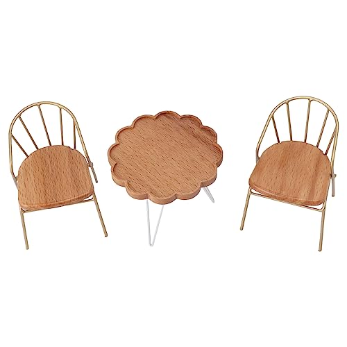 1:12 Skala Dollhouse Mini Tischstuhl Kollektible Kleiner Hölzerne Miniaturtischstuhl für Outdoor 1:12 Skala Dollhouse Mini Tischstuhl Kollektible Kleiner Hölzerne Miniaturtischstuhl für Outdoor von JTLB