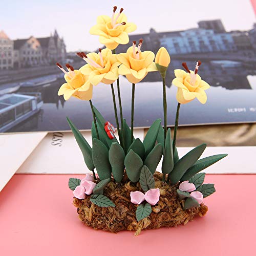 1:12 Verhältnis Dollhouse Miniaturharz Blumenpflanztopf Mini Puppenhauszubehör von JTLB