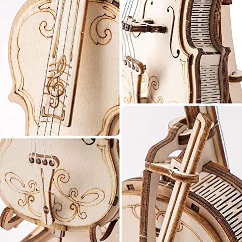 3D -Holz -Puzzle -Model -Kits für und Mädchen DIY Model Building Kits Holz Musikinstrument Jigsaw Spielzeug (TG411 Cello) von JTLB