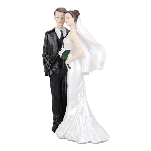 JTLB Braut- und Bräutigam-Statue, Romantische Paar-Statue, Ewige Liebe, Braut- und Bräutigam-Statue, Hochzeitstortenaufsatz, Auffällige Dekoration für Hochzeiten, Verlobungsfeiern, von JTLB