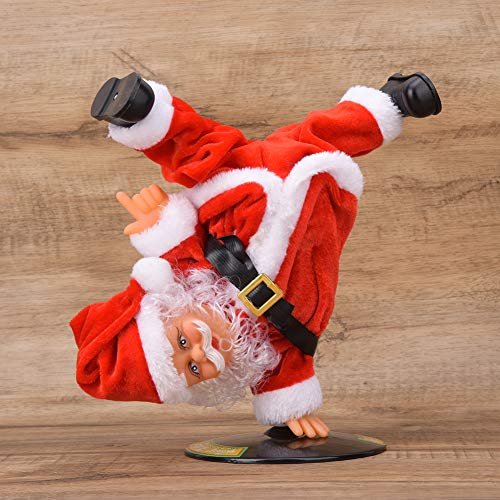 JTLB Elektrische Weihnachten Stil Ornament Puppe Dekoration Kinder Süße Musik Spielzeug (Einhändiger Handstand-Hip-Hop Alter Mann) von JTLB
