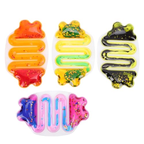 JTLB Glitzer Gefüllter Squeeze Spielzeug Flüssigkeit Glitzer Stressabbau Spielzeug Bouncy Sensory Fidget Tube mit 2 Farbdynamik für Erwachsene Angsterleichterung von JTLB