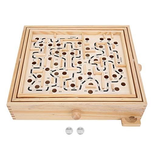 JTLB Holz Ball Spiel Labyrinth Pädagogisches Labyrinth Puzzle Spielzeug für Demenz Erwachsene Kinder von JTLB