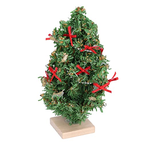JTLB Lebensechter 4,7-Zoll-Mini-Tisch-Weihnachtsbaum, Puppenhaus-Weihnachtsdekoration Im Maßstab 1:12 für die Weihnachtszeit von JTLB