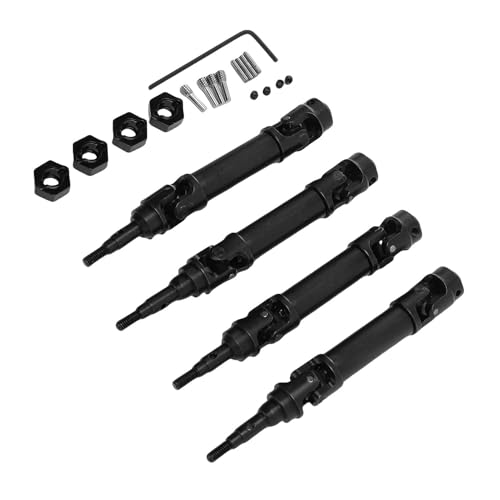 JTLB Metall Vorderen CVD -Antriebswellen für Fiesta St Rallye 1/10 4x4 Bürstenloser RC -Auto, das für die Haltbarkeit Ausgelegt Ist (Schwarz) von JTLB