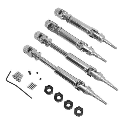 JTLB Metall Vorderen CVD -Antriebswellen für Fiesta St Rallye 1/10 4x4 Bürstenloser RC -Auto, das für die Haltbarkeit Ausgelegt Ist (Silber) von JTLB