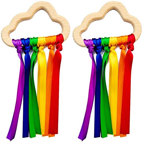 JTLB Regenbogenband Handdrachen Regenbogen Band Jongliertücher Band Montessori Sensorische Spielzeuge Waldorf Tanzring Lernspielzeug Kinder Ostern Geburtstagsfeier von JTLB