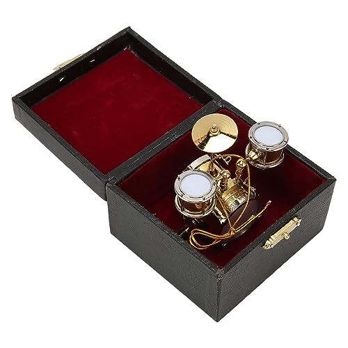 Miniatur-Trommelset-Modell, Realistisches Schlagzeuger- mit Ständer, Schlüsselband für Heimdekoration, Aufbewahrungsbox für Abschlussfeier, Weihnachten oder Geburtstag Miniatur-Trommelset-Modell, Realistisches Schlagzeuger- mit Ständer, Schlüsselband für Heimdekoration, Aufbewahrungsbox für Abschlussfeier, Weihnachten oder Geburtstag von JTLB