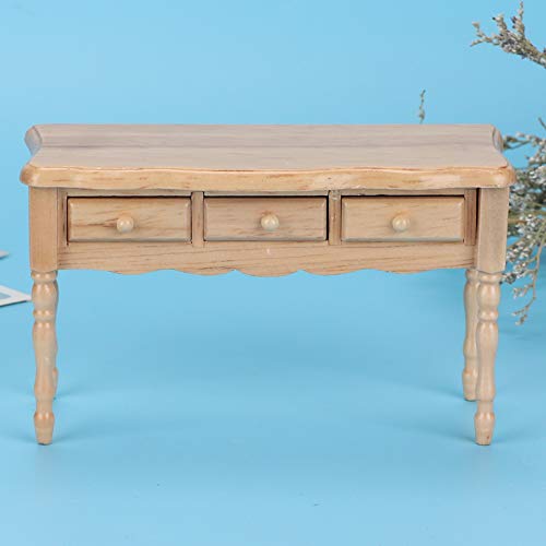 Miniaturmöbel Modell Holz Schreibtisch Tisch für 1:12 Puppenhaus Wohnzimmer Zubehör von JTLB