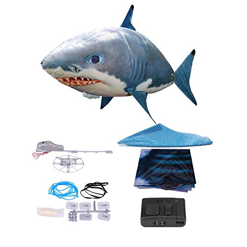 Spielzeug mit Fernbedienung, Hai, Schwimmfisch, Rc Tierspielzeug, Infrarot, Rc, Luftballons, Fisch, Spielzeug, Geschenke, Party, Dekoration, Ballon, Indoor-Spielzeug, schwebt und schwimmt (blauer Hai) Spielzeug mit Fernbedienung, Hai, Schwimmfisch, Rc Tierspielzeug, Infrarot, Rc, Luftballons, Fisch, Spielzeug, Geschenke, Party, Dekoration, Ballon, Indoor-Spielzeug, schwebt und schwimmt (blauer Hai) von JTLB