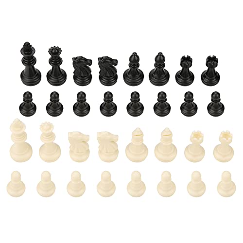 Standard-Schachfiguren, 32-teiliges Schachspielzeug, internationaler Standard, Ersatz-Schachfiguren Turniere, Schachspielzeug, interaktives Spielzeug, Schwarz und Weiß Standard-Schachfiguren, 32-teiliges Schachspielzeug, internationaler Standard, Ersatz-Schachfiguren Turniere, Schachspielzeug, interaktives Spielzeug, Schwarz und Weiß von JTLB