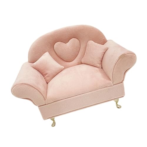 JTQYFI 1/6 Skala Dollhouses Loveseat Sofa Model Schmuckschatulle Für Dekoration Und Vorgetäuschtes Spielszenen von JTQYFI