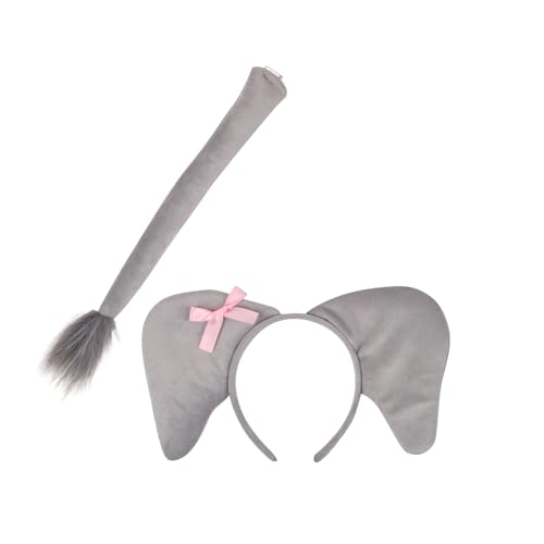 JTQYFI Elefant Kostüm Set Elephant Ohr Und Heck Set Ausgefallene Kostüme Accessoires Für Halloween Cosplay Geburtstagsfeier JTQYFI Elefant Kostüm Set Elephant Ohr Und Heck Set Ausgefallene Kostüme Accessoires Für Halloween Cosplay Geburtstagsfeier von JTQYFI