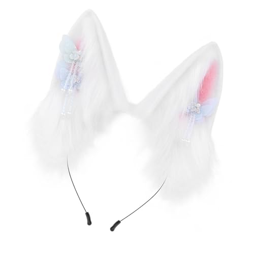JTQYFI Fursry Animal Ohrhaarband Kunstpelze Anime Maid Hairhoop Poable Ohrhaarband Für Halloween Kostüm Themenereignis Treffen Themenereignis Haarband von JTQYFI