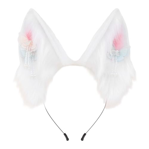 JTQYFI Fursry Animal Ohrhaarband Kunstpelze Anime Maid Hairhoop Poable Ohrhaarband Für Halloween Kostüm Themenereignis Treffen Themenereignis Haarband von JTQYFI
